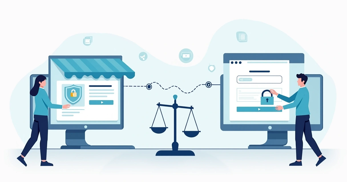 Comparação visual entre checkout transparente e checkout redirect em loja virtual