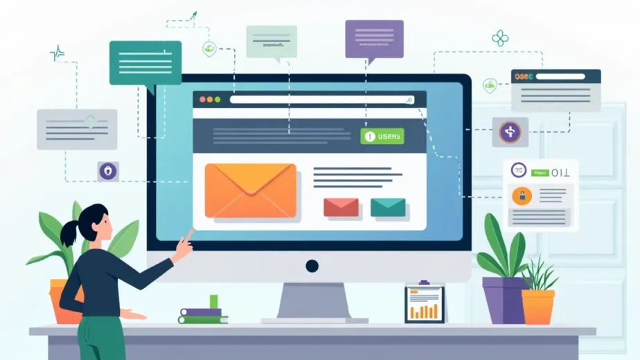 Ilustração de URLs estruturadas em tela de ecommerce