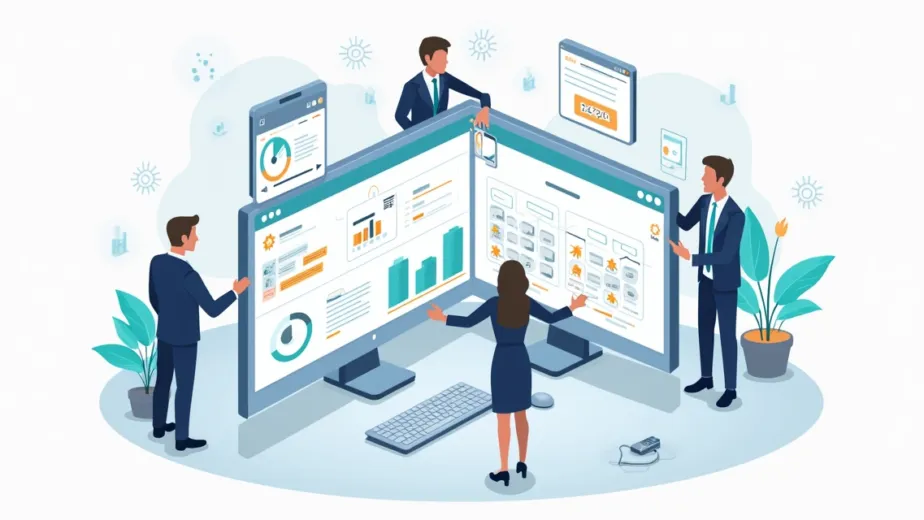 Dashboard com arquitetura de site e métricas SEO de e-commerce em destaque